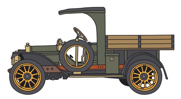 老式的绿色卡车图片下载