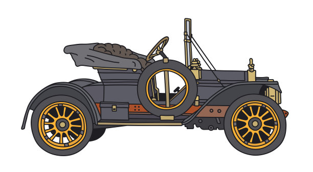 老式的黑色跑车图片下载