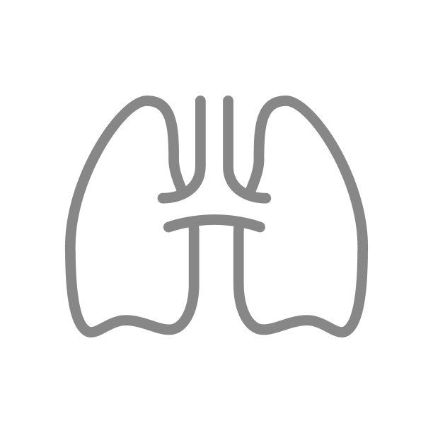 人体肺线图标。健康内脏符号图片下载