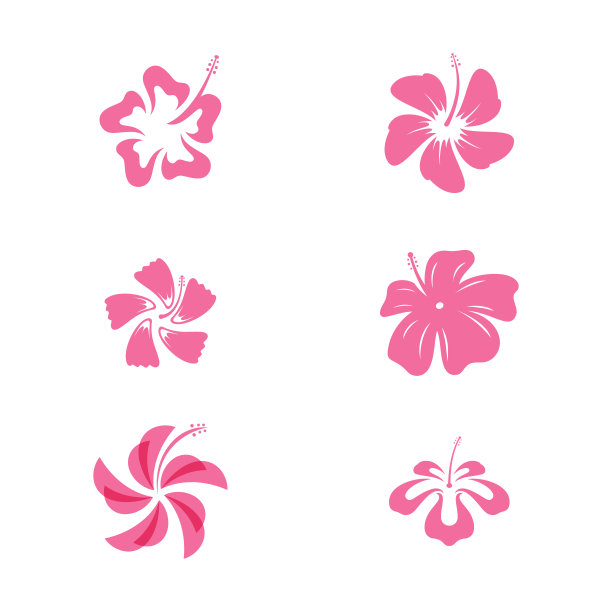 花卉矢量图标设计图片下载