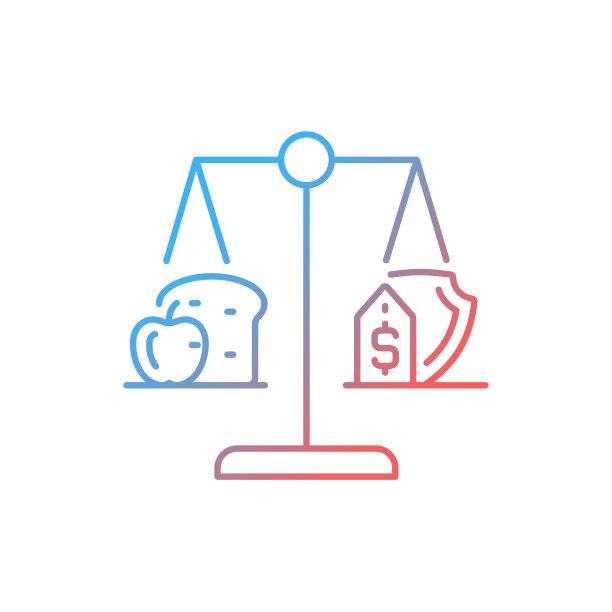 食物正义梯度线性矢量图标图片下载