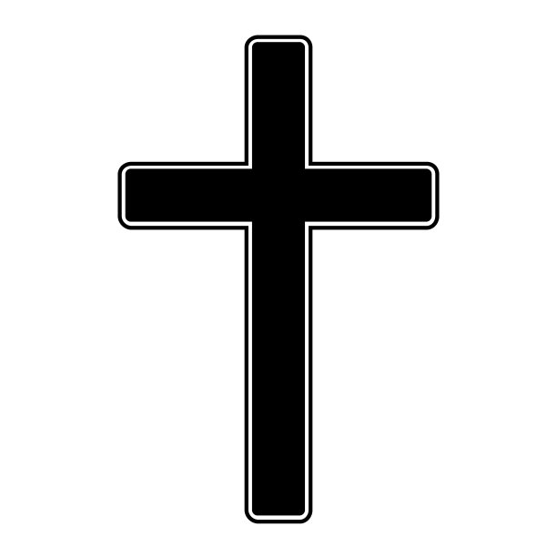 基督教十字图标，矢量插图图片下载