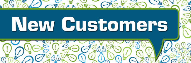 新客户灯泡绿蓝色圆形纹理注释符号图片下载