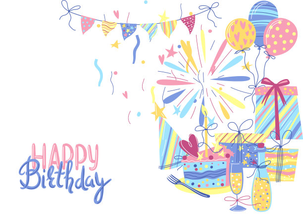 生日快乐贺卡庆祝或图片下载