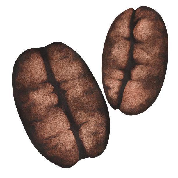 咖啡豆。水彩的插图。孤立在白色背景上。为你的设计。图片下载