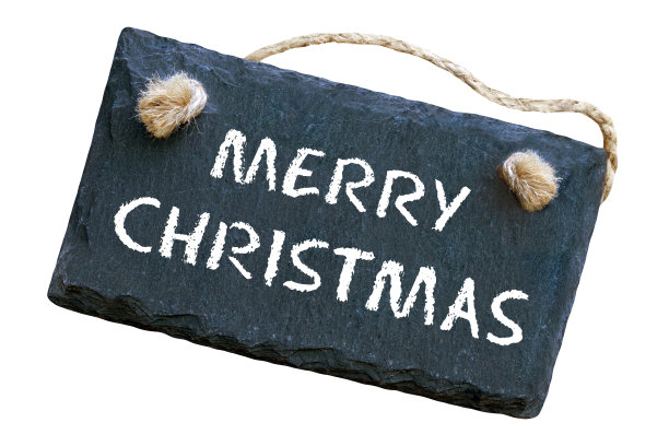 标签和圣诞快乐孤立在白色背景图片下载