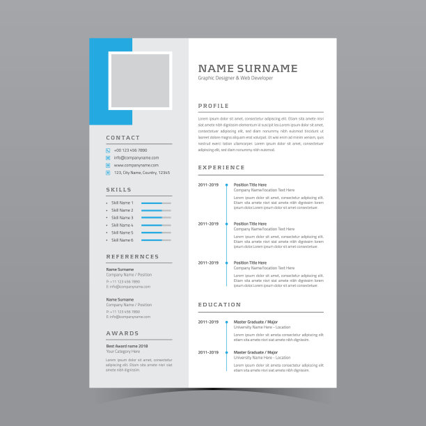 简历模板图片下载