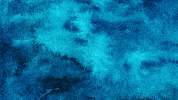 蓝色绿色的水彩。暗绿松石抽象背景与复制空间的设计。图片下载