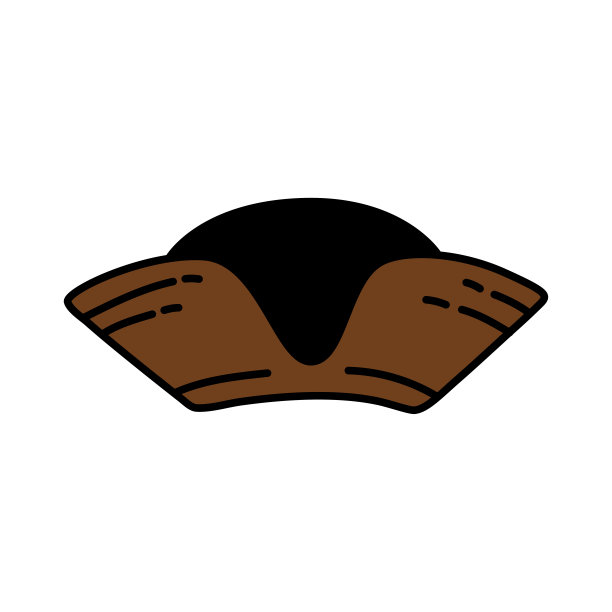 海盗帽子草图。涂鸦手绘插图。矢量图标图片下载