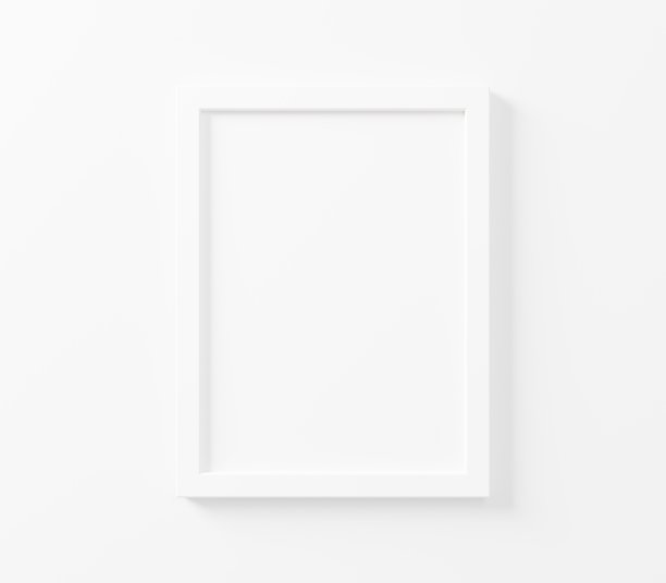 空白相框孤立在白色背景图片下载