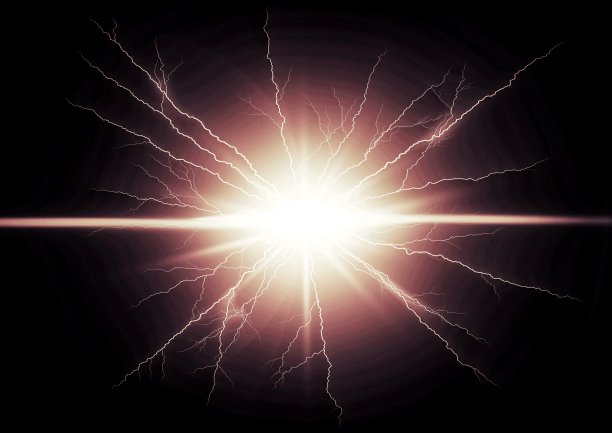 抽象背景的橙色发光图片下载