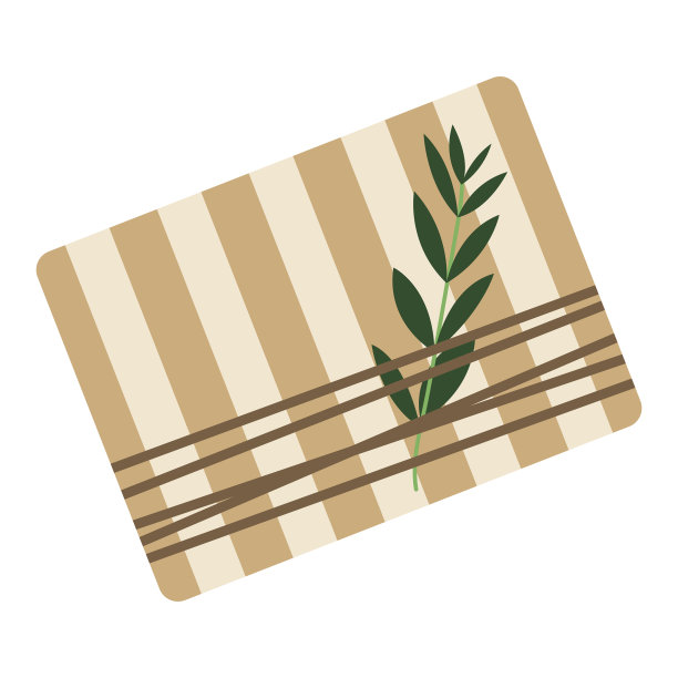 圣诞礼物用牛皮纸和麻线图片下载