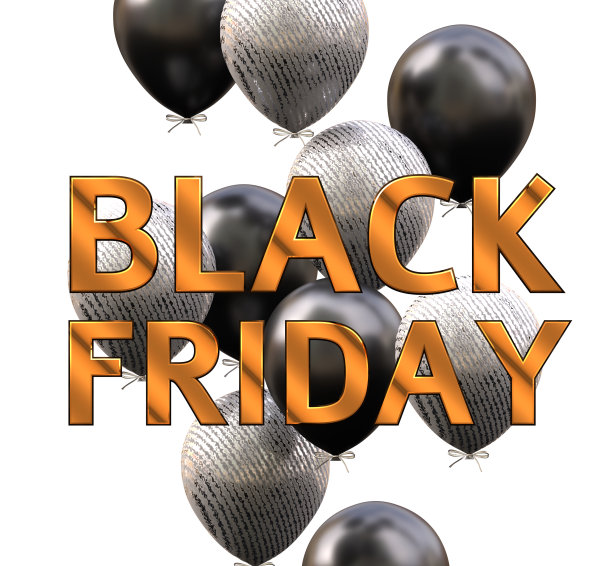 白色背景上的银色和黑色气球。3d插图特写图片下载