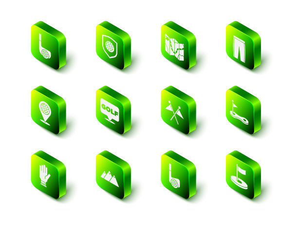 设置高尔夫球与盾牌球场布局裤子图片下载