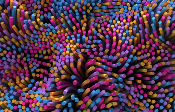 抽象彩色柱面背景图片下载