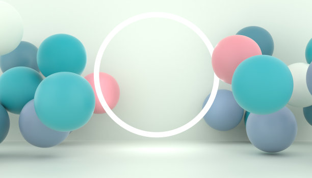 彩色背景与几何形状图片下载