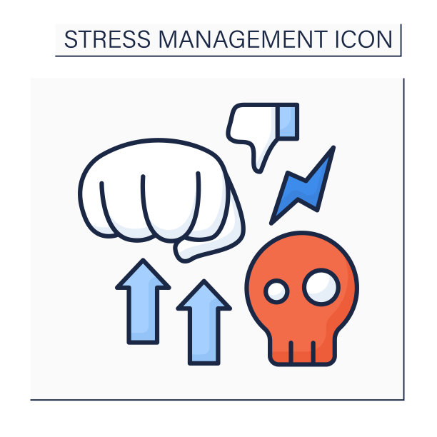 压力反应彩色图标图片下载