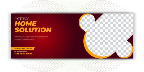 房地产，房屋租赁，销售，社交媒体张贴，Facebook封面页时间表，在线网页横幅模板图片下载