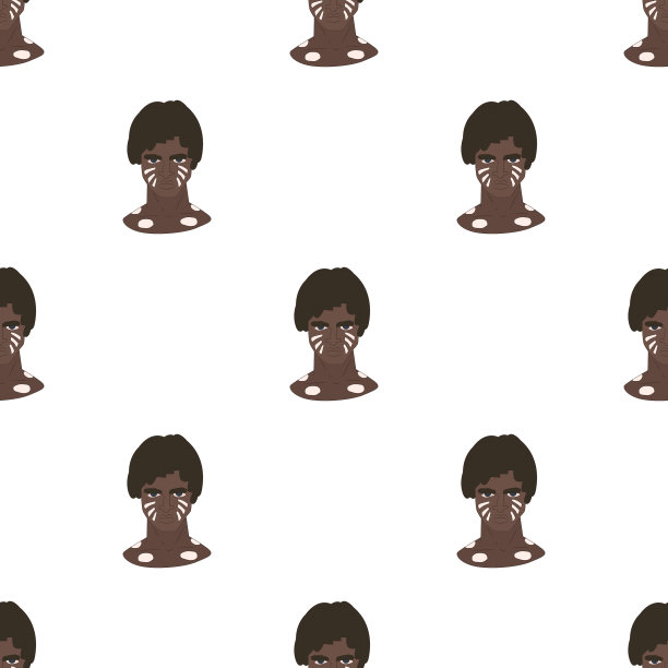 土著人类图案无缝图片下载