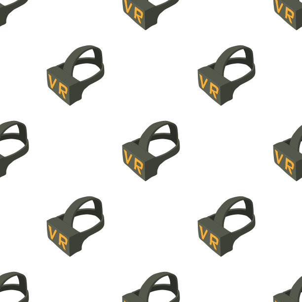 虚拟现实眼镜图案无缝衔接图片下载
