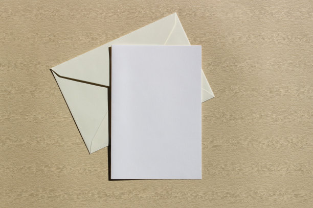 空白贺卡和信封模版图片下载