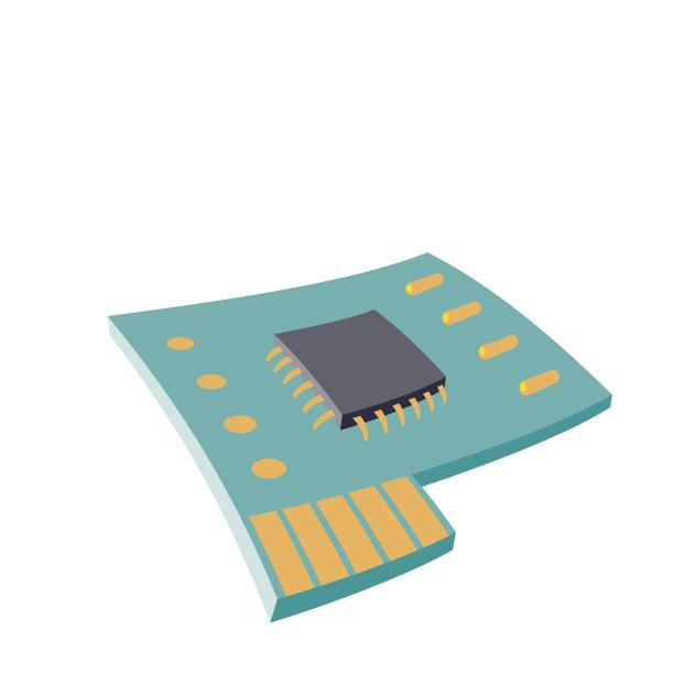 手绘插画芯片储存卡科技图片下载