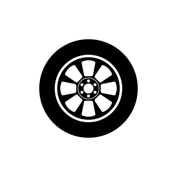 汽车轮图标。黑色的轮廓。矢量图。白色背景上的孤立物体。隔离。图片下载