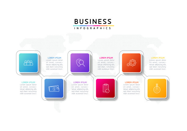 矢量插图，信息图形设计，模板，营销，信息，有6个选项或步骤图片下载