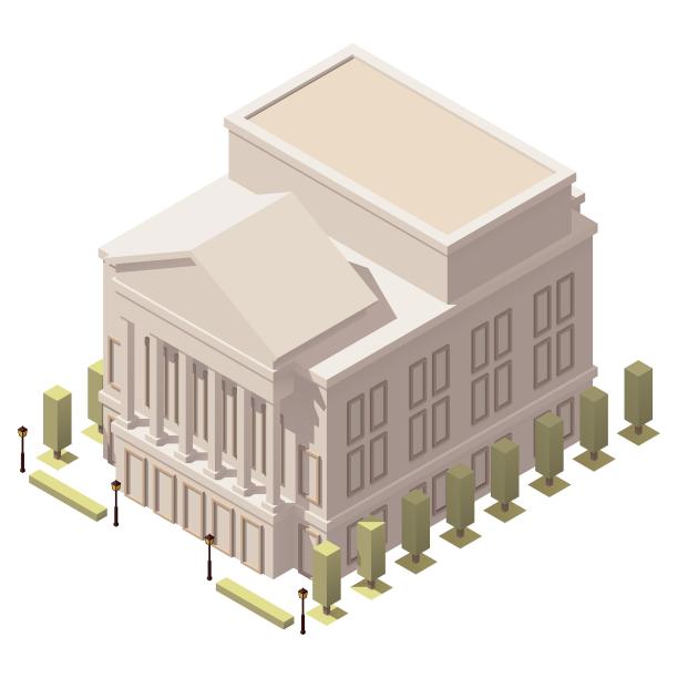 城市建筑小区欧式小区卡通图片下载