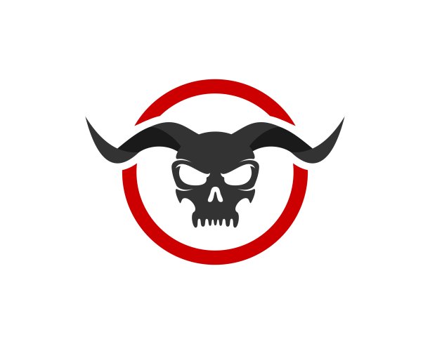 圆形，有骷髅头和角图片下载