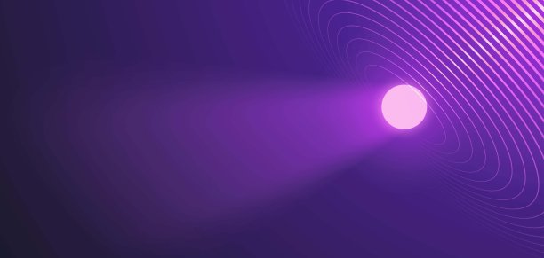 紫色科技球线条图片下载