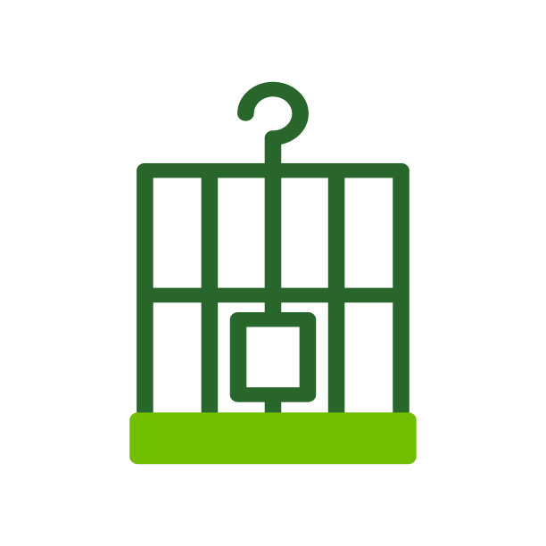 插图矢量图形的鸟笼图标图片下载