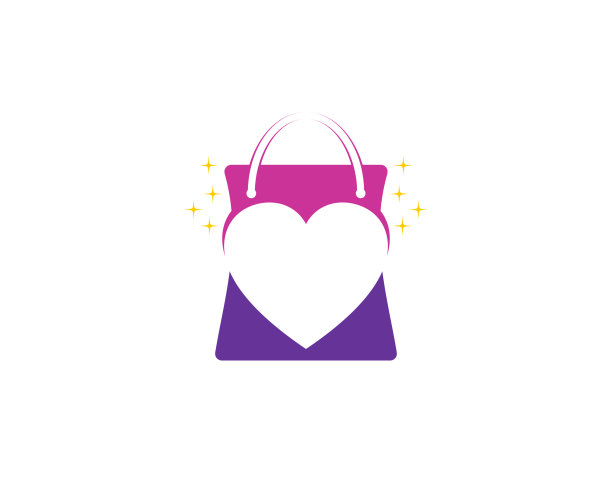 购物袋，爱在中间图片下载