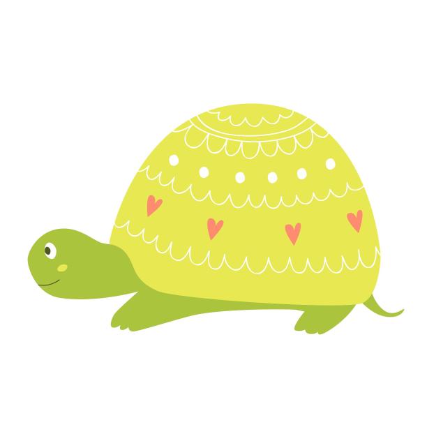 爬行乌龟可爱卡通动物涂鸦图片下载
