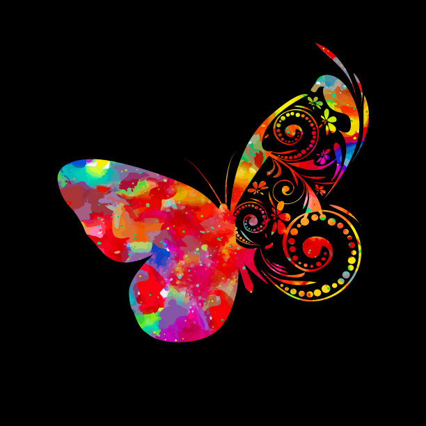 矢量背景图片蝴蝶翅膀昆虫图片下载