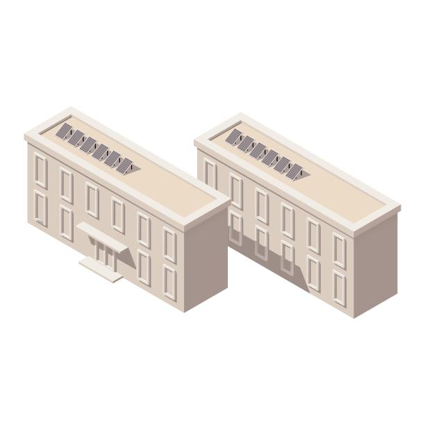 城市建筑住宅房楼房卡通图片下载