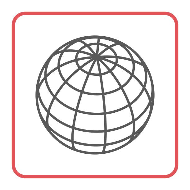 地球地图图标icon简约线性图片下载