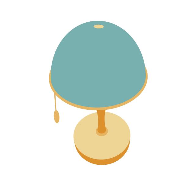 台灯小桌灯卡通扁平图片下载