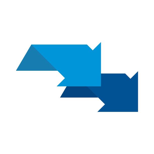 PPT箭头蓝色叠加图片下载