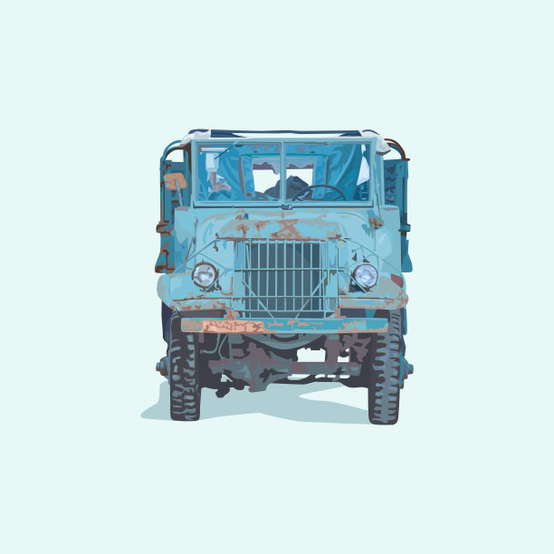 旧的军用卡车。图片下载