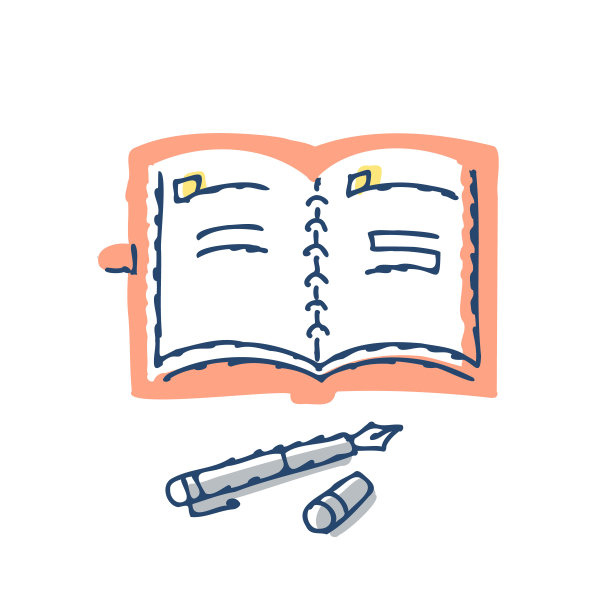 系统笔记本和钢笔图片下载