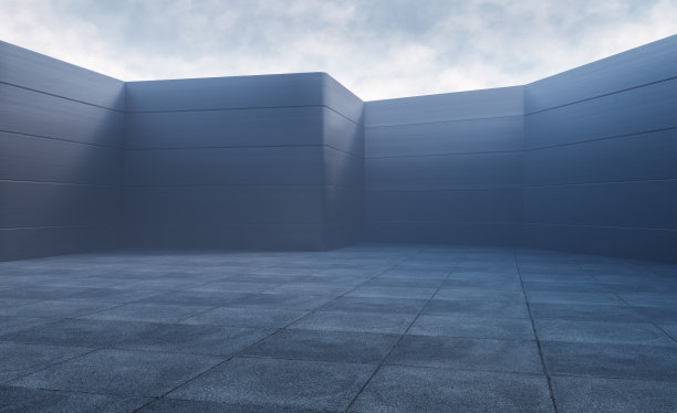 3D渲染混凝土建筑背景图片下载