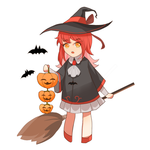手绘卡通万圣节女巫图片下载