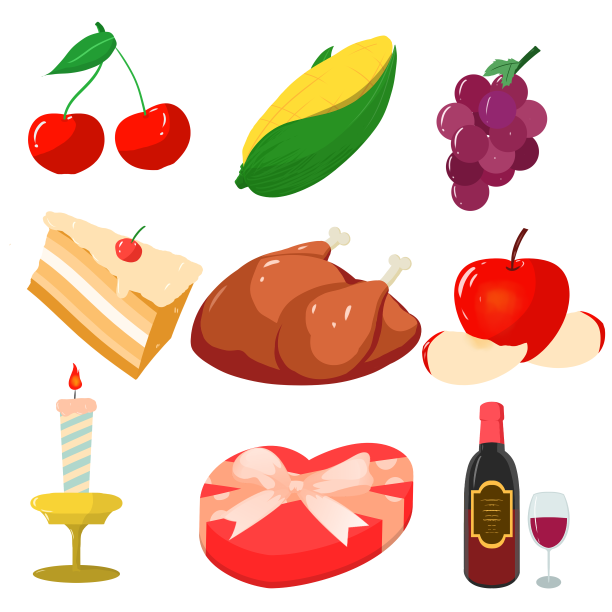 感恩节手绘元素合集图片下载