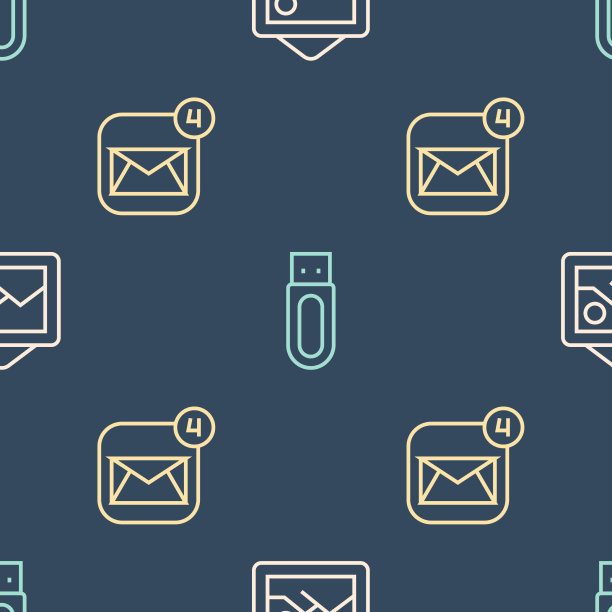 设置线图片景观信封和usb闪存图片下载