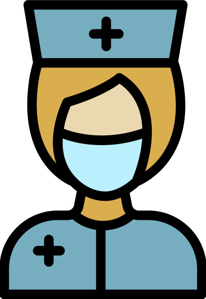 医院护士图标颜色轮廓图片下载