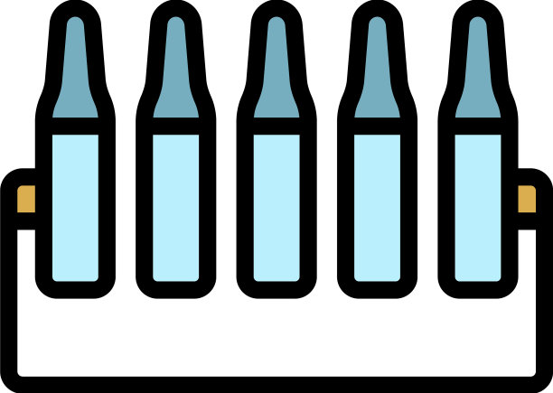 医用安瓿图标颜色轮廓图片下载