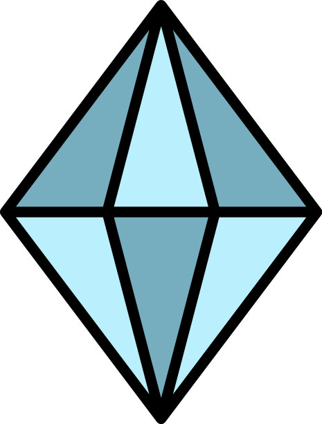 宝石石图标颜色轮廓图片下载