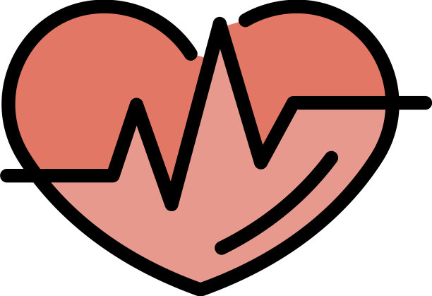 心跳图标颜色轮廓图片下载