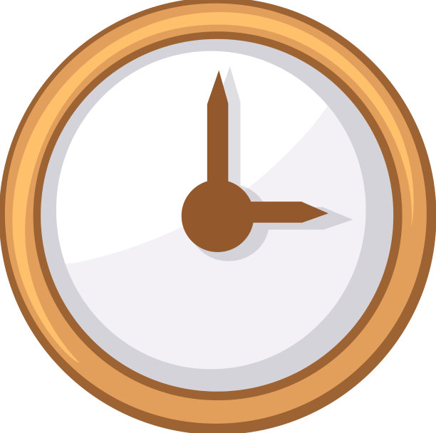 白色墙上室内设计的模拟时钟图片下载